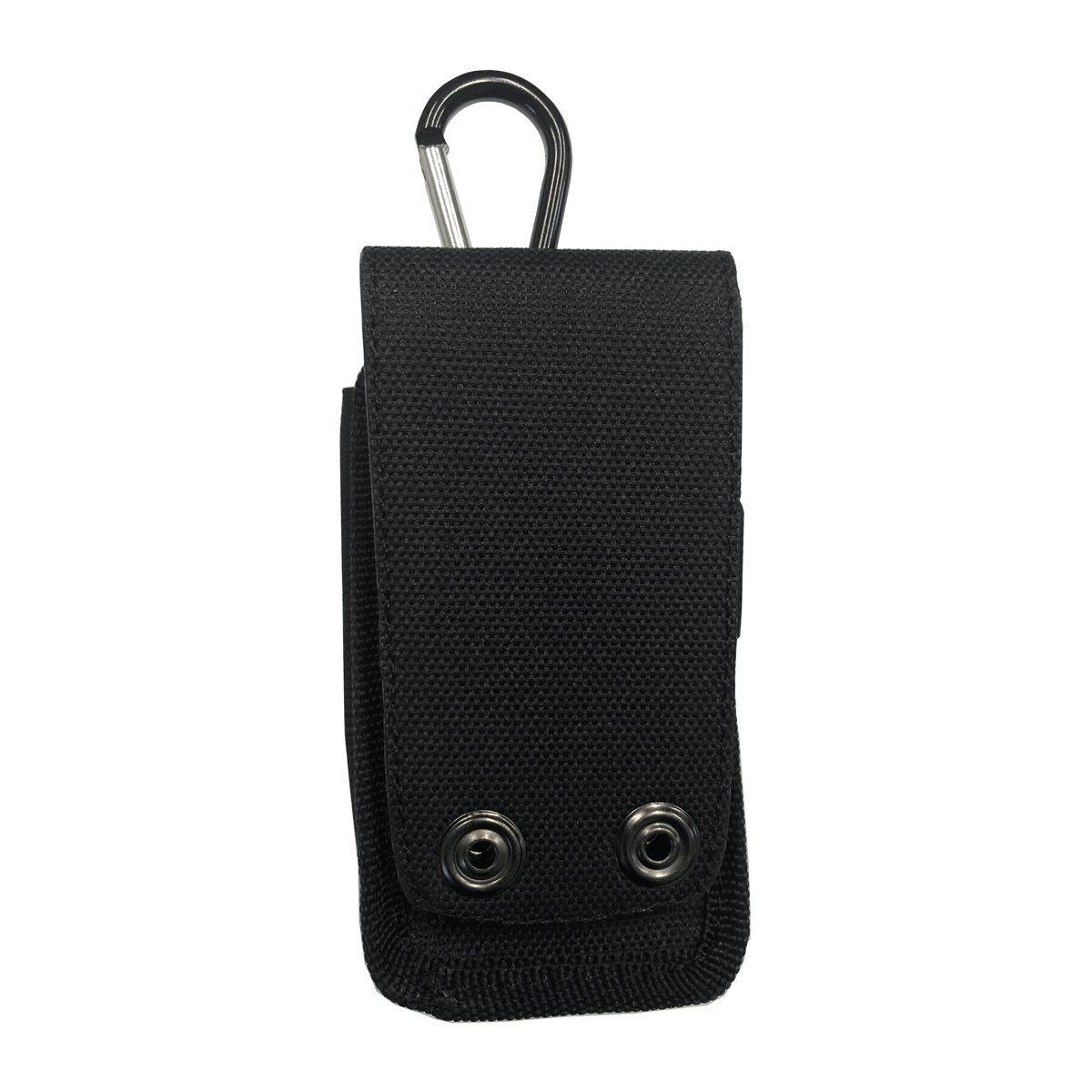 Rugged Nylon Pouch with Belt Loop & Metal Belt Clip for Flip Phones, Black